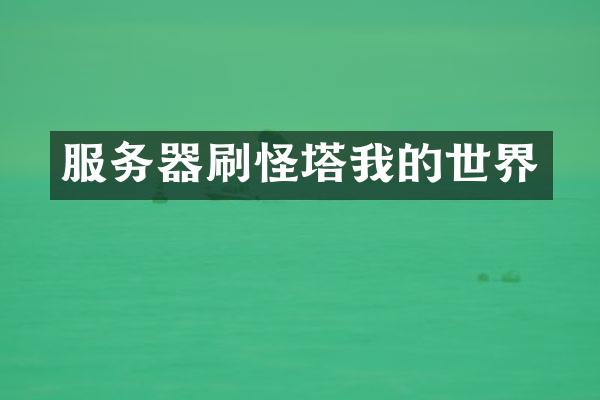服务器刷怪塔我的世界