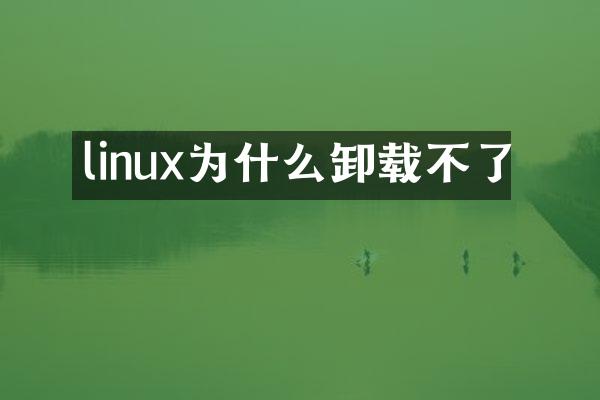 linux为什么卸载不了