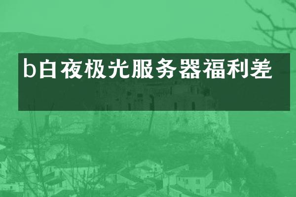 b白夜极光服务器福利差别