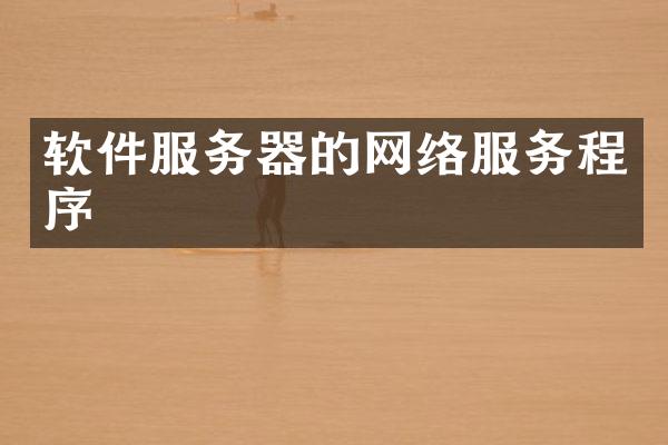 软件服务器的网络服务程序