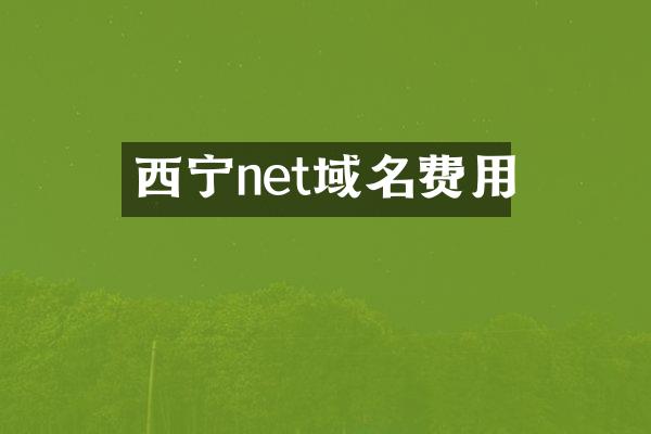 西宁net域名费用