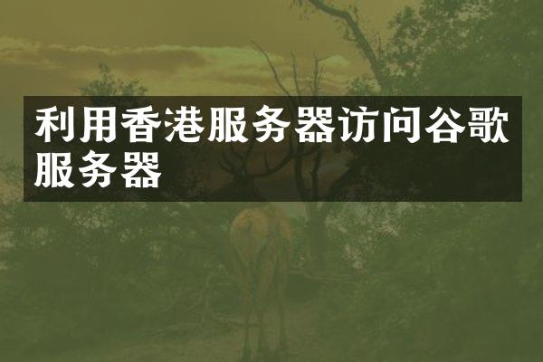 利用香港服务器访问谷歌服务器