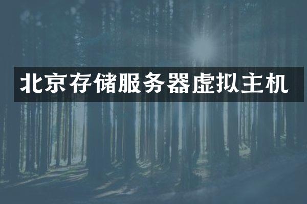 北京存储服务器虚拟主机