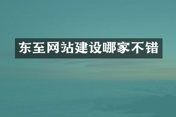 东至网站建设哪家不错