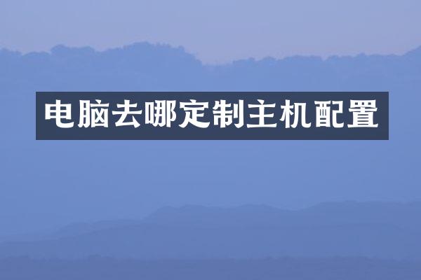 电脑去哪定制主机配置
