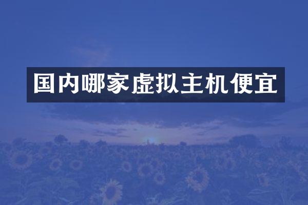 国内哪家虚拟主机便宜