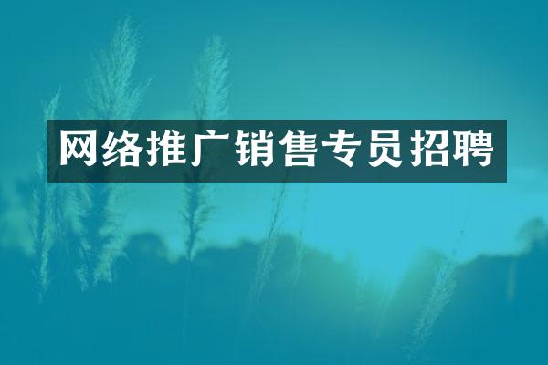网络推广销售专员招聘
