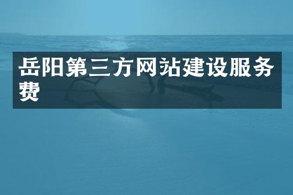 岳阳第三方网站建设服务费