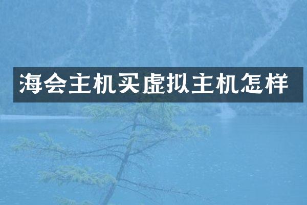 海会主机买虚拟主机怎样