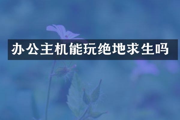 办公主机能玩绝地求生吗