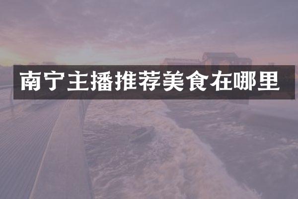 南宁主播推荐美食在哪里