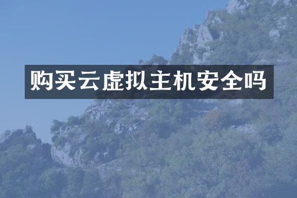 购买云虚拟主机安全吗