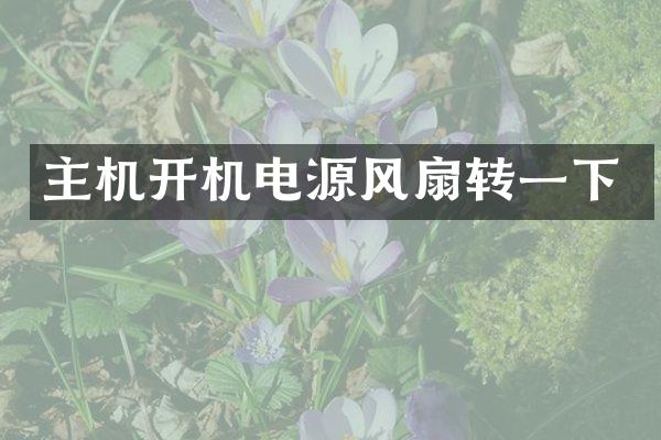 主机开机电源风扇转一下