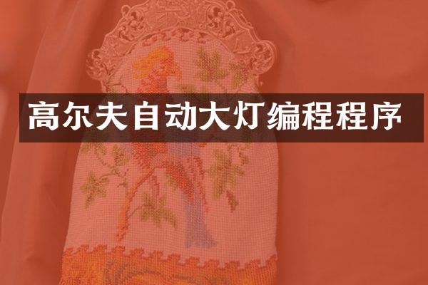 高尔夫自动大灯编程程序