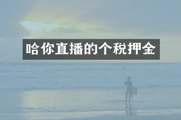 哈你直播的个税押金