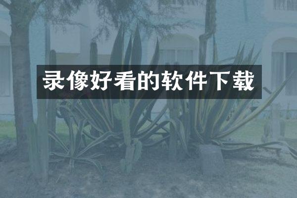 录像好看的软件下载