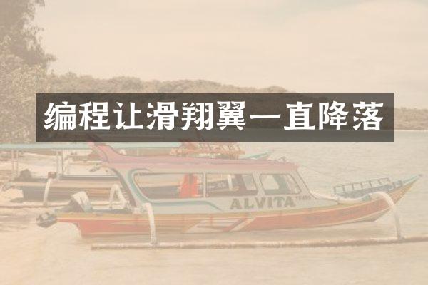 编程让滑翔翼一直降落