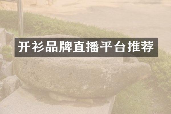 开衫品牌直播平台推荐