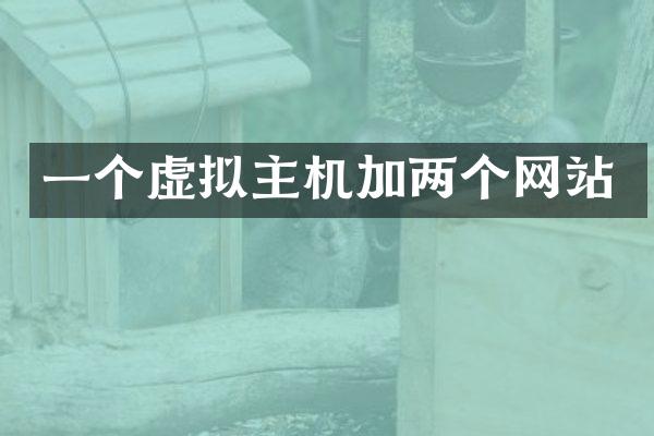 一个虚拟主机加两个网站