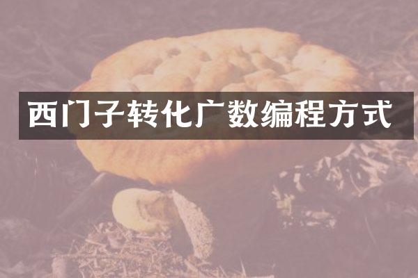 西门子转化广数编程方式