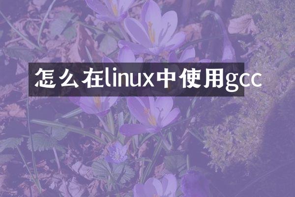 怎么在linux中使用gcc