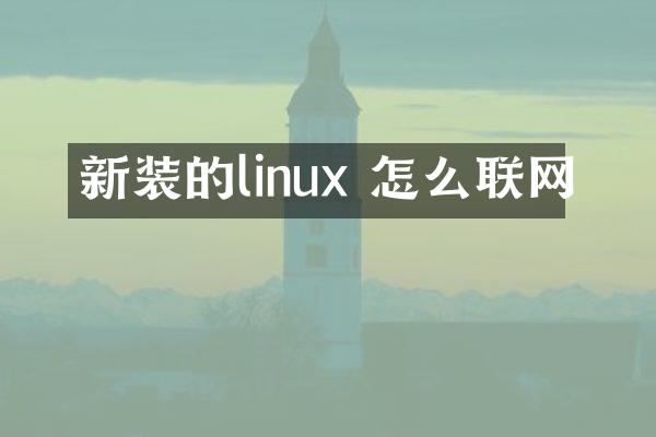 新装的linux 怎么联网