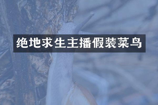 绝地求生主播假装菜鸟