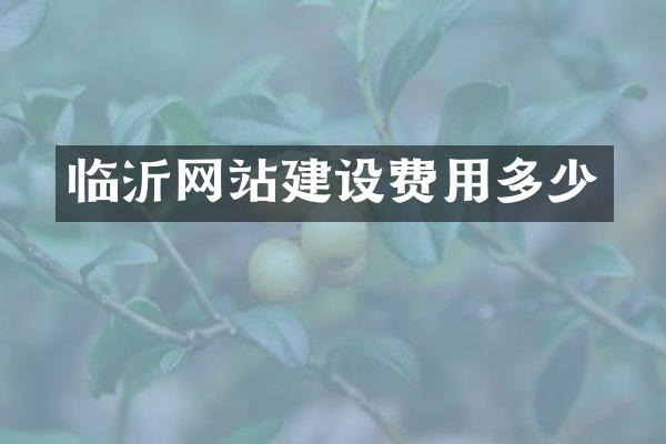 临沂网站建设费用多少