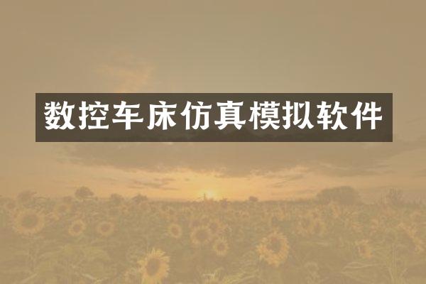 数控车床仿真模拟软件