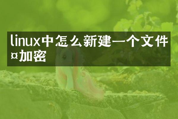 linux中怎么新建一个文件夹加密