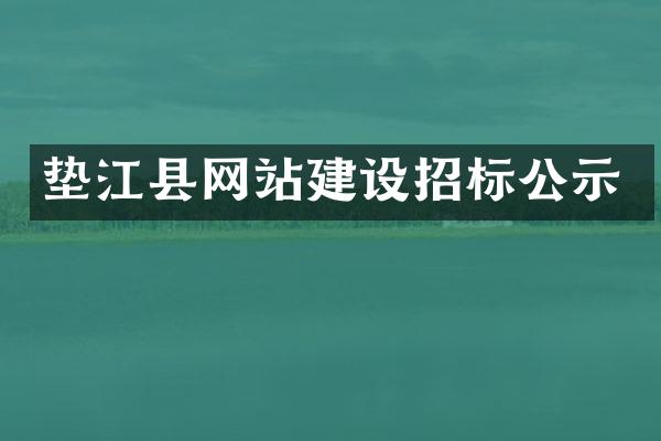 垫江县网站建设招标公示