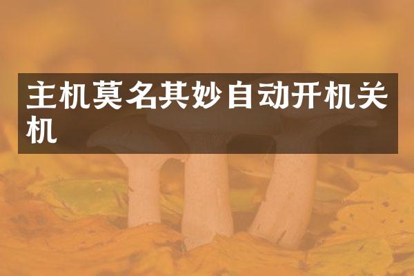 主机莫名其妙自动开机关机