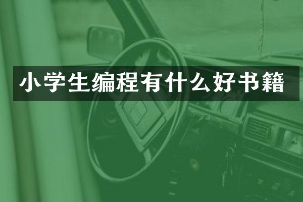 小学生编程有什么好书籍