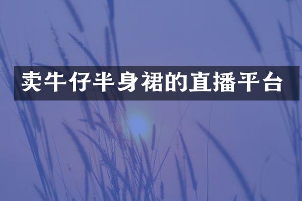 卖牛仔半身裙的直播平台