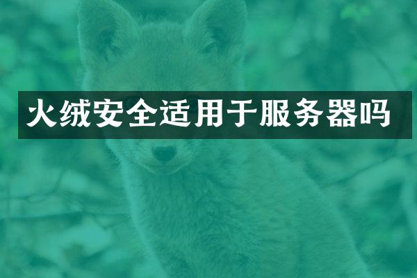 火绒安全适用于服务器吗