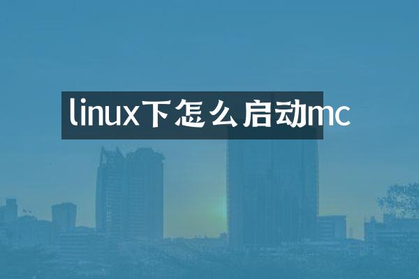 linux下怎么启动mc