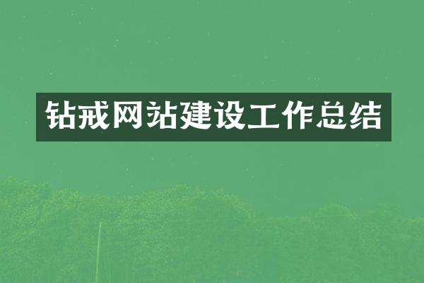 钻戒网站建设工作总结