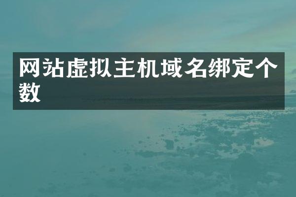 网站虚拟主机域名绑定个数