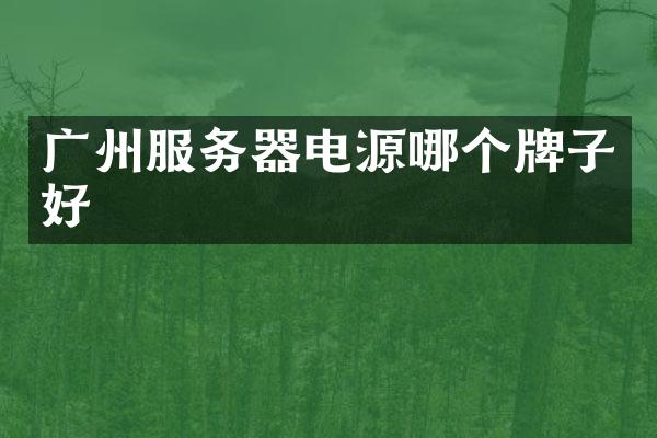 广州服务器电源哪个牌子好