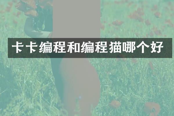 卡卡编程和编程猫哪个好