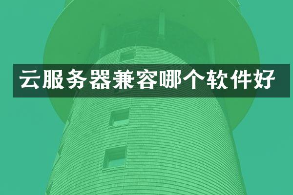 云服务器兼容哪个软件好