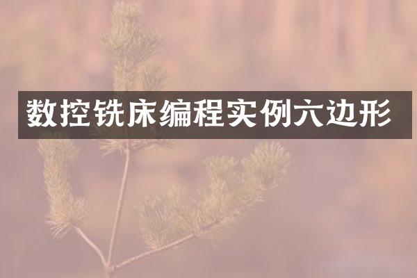 数控铣床编程实例六边形