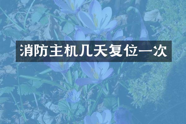 消防主机几天复位一次