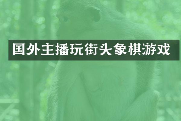 国外主播玩街头象棋游戏