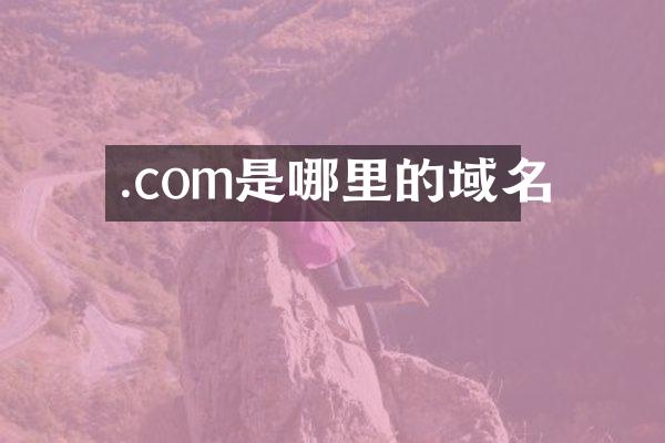 .com是哪里的域名