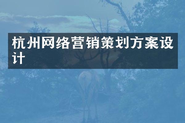 杭州网络营销策划方案设计