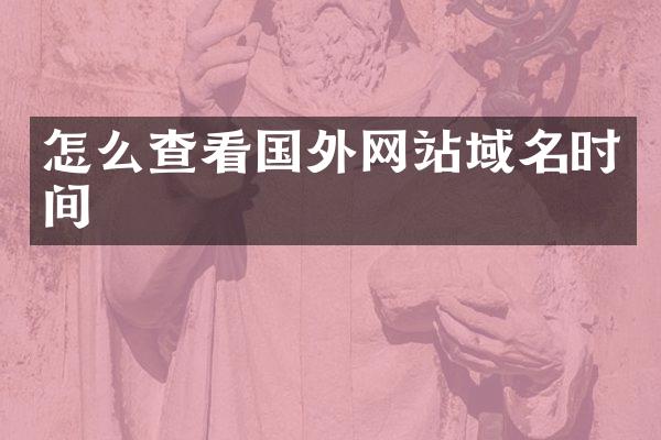 怎么查看国外网站域名时间