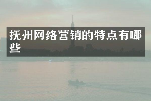 抚州网络营销的特点有哪些
