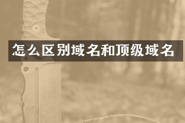 怎么区别域名和顶级域名
