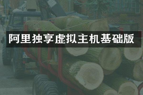 阿里独享虚拟主机基础版